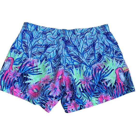 Lilly Pulitzer Katia Shorts Bennet Blue Lets Mango Engineered Lightweight Sz S - Picture 12 of 16